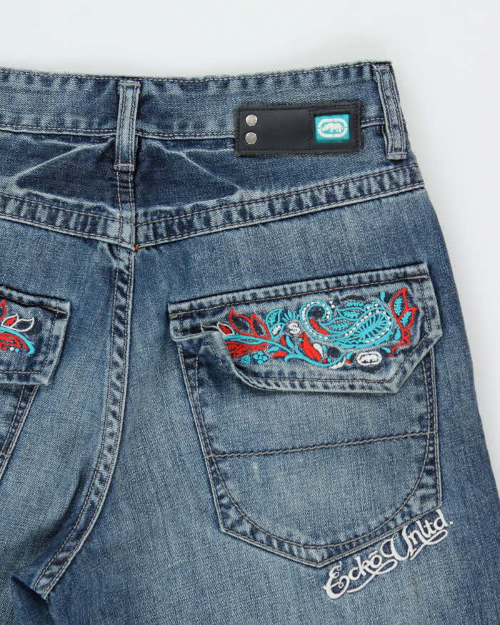 Vintage Y2K 00s Ecko UNLTD Embroidered Denim Baggy Fit Leg Jeans - W30 L29