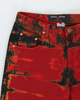 Vintage 1990s Guess Urban Fit Tie-Dye Denim Wide Leg Jeans - W33 L28