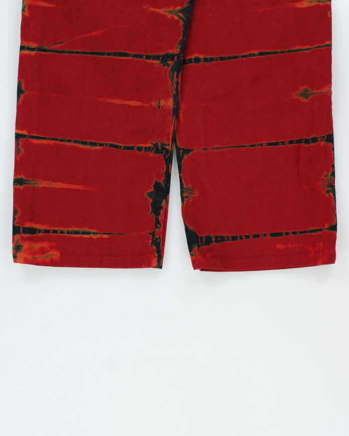 Vintage 1990s Guess Urban Fit Tie-Dye Denim Wide Leg Jeans - W33 L28