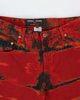 Vintage 1990s Guess Urban Fit Tie-Dye Denim Wide Leg Jeans - W33 L28