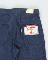 DSWT Vintage 1970s Levi's Shipmates Big E Raw Denim Women's High Waisted Flared Bell Bottom Jeans - W28 L37