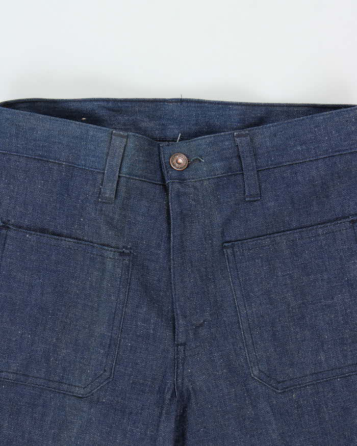 DSWT Vintage 1970s Levi's Shipmates Big E Raw Denim Women's High Waisted Flared Bell Bottom Jeans - W28 L37