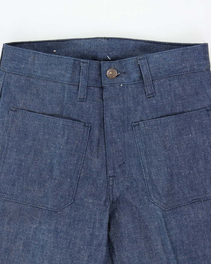 DSWT Vintage 1970s Levi's Shipmates Big E Raw Denim Women's High Waisted Flared Bell Bottom Jeans - W26 L35
