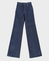 DSWT Vintage 1970s Levi's Raw Denim Women's High Waisted Flared Bell Bottom Jeans - W26 L35
