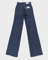 DSWT Vintage 1970s Levi's Raw Denim Women's High Waisted Flared Bell Bottom Jeans - W26 L35
