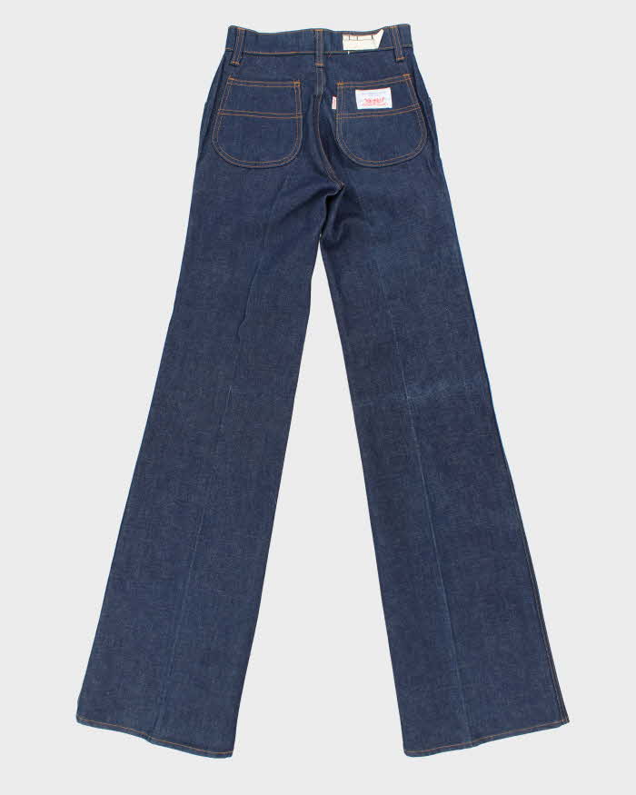 DSWT Vintage 1970s Levi's Raw Denim Women's High Waisted Flared Bell Bottom Jeans - W26 L35
