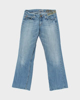 Vintage Y2K 00s Miss Me Women's Embellished Low Rise Flared Denim Jeans - W34 L32