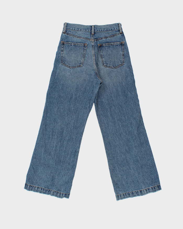 Vintage Moussy Women's Button Leg Wide Flared Japanese Denim Jeans - W27 L28