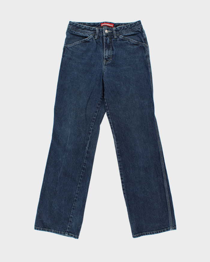 Vintage 1990s Union Bay Flap Pocket Flared Denim Women's Carpenter Jeans - W28 L32