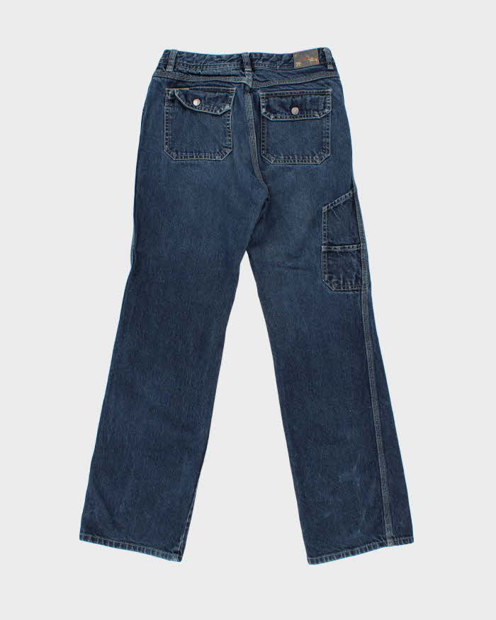 Vintage 1990s Union Bay Flap Pocket Flared Denim Women's Carpenter Jeans - W28 L32