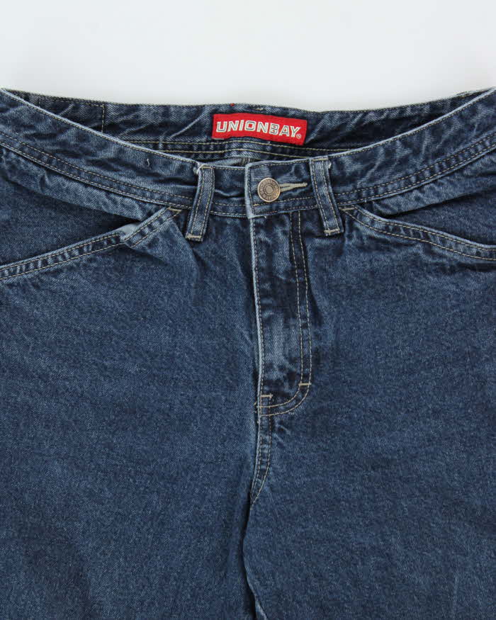 Vintage 1990s Union Bay Flap Pocket Flared Denim Women's Carpenter Jeans - W28 L32