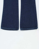 Vintage 1990s No Boundaries Contrast Stitch Women's Flared Denim Jeans - W26 L29
