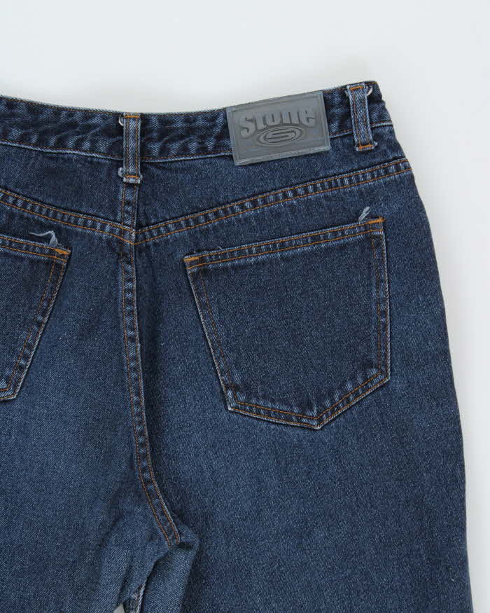 Vintage 1990s Stone Lowrise Bell Bottom Women's Denim Jeans - W32 L30