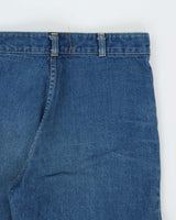 Vintage 1970s Le Culottier Women's Wide Leg Bell Bottom Flared Denim Jeans - W34 L36