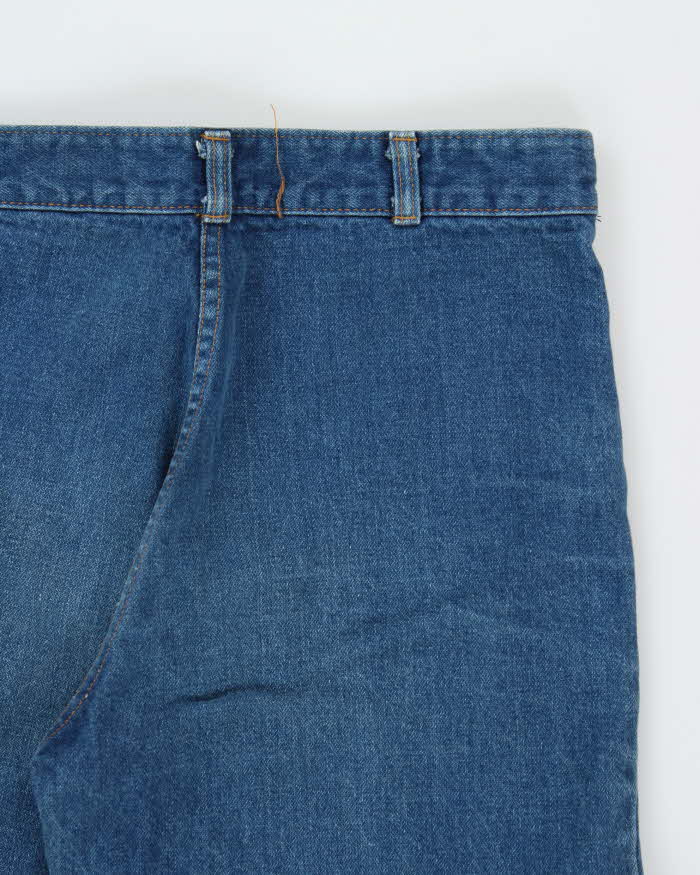 Vintage 1970s Le Culottier Women's Wide Leg Bell Bottom Flared Denim Jeans - W34 L36