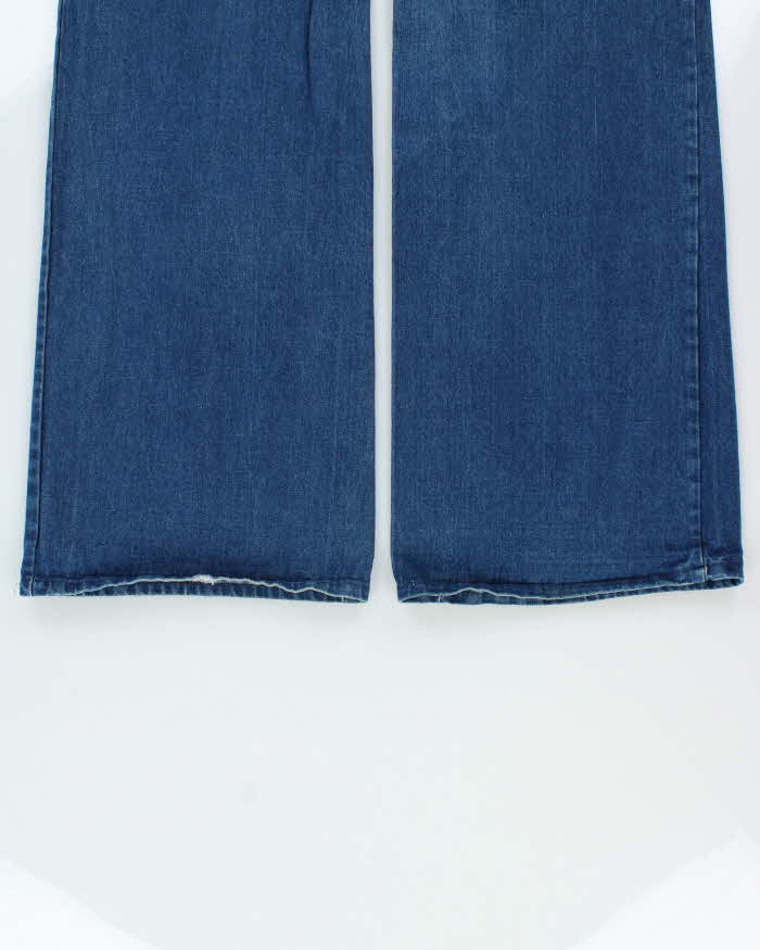 Vintage 1970s Le Culottier Women's Wide Leg Bell Bottom Flared Denim Jeans - W34 L36