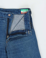Vintage 1970s Le Culottier Women's Wide Leg Bell Bottom Flared Denim Jeans - W34 L36