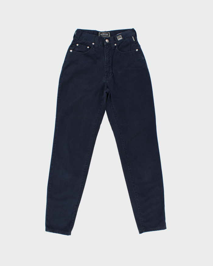 Vintage 1990s Versace JC Women's High Waisted Tapered Straight Leg Jeans - W25 L29