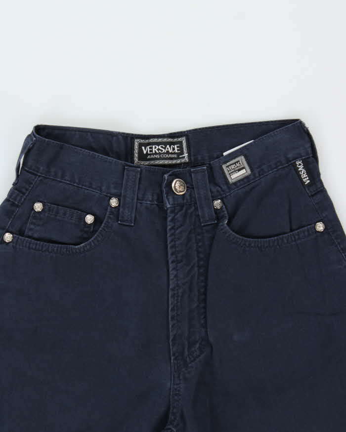 Vintage 1990s Versace JC Women's High Waisted Tapered Straight Leg Jeans - W25 L29