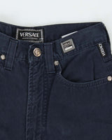 Vintage 1990s Versace JC Women's High Waisted Tapered Straight Leg Jeans - W25 L29