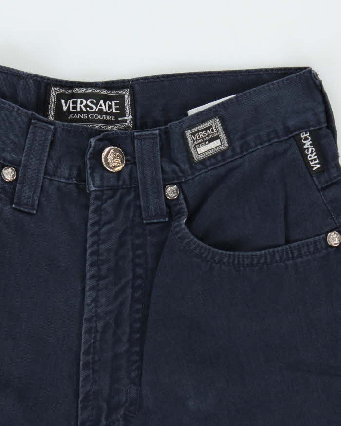 Vintage 1990s Versace JC Women's High Waisted Tapered Straight Leg Jeans - W25 L29