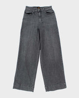 Vintage Lee Stone Wash Women's Ultra Wide Leg Denim Jeans - W30 L34