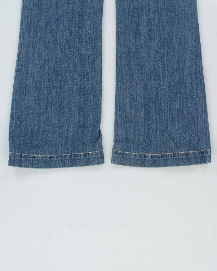 Vintage Y2K 00s Miss Me Crystal Embellished Low Rise Wide Flared Women's Jeans - W30 L30