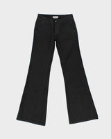 Vintage Y2K 00s Lady Dutch Women's Mid Rise Coated Denim Flared Jeans - W26 L32