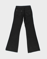 Vintage Y2K 00s Lady Dutch Women's Mid Rise Coated Denim Flared Jeans - W26 L32