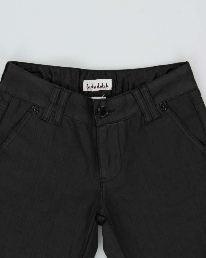Vintage Y2K 00s Lady Dutch Women's Mid Rise Coated Denim Flared Jeans - W26 L32
