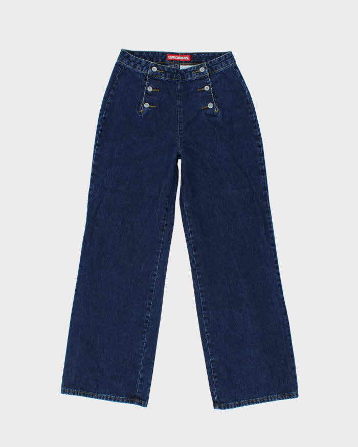 Vintage 1990s Union Bay Indigo Sailor Wide Leg Women's Denim Jeans - W28 L30