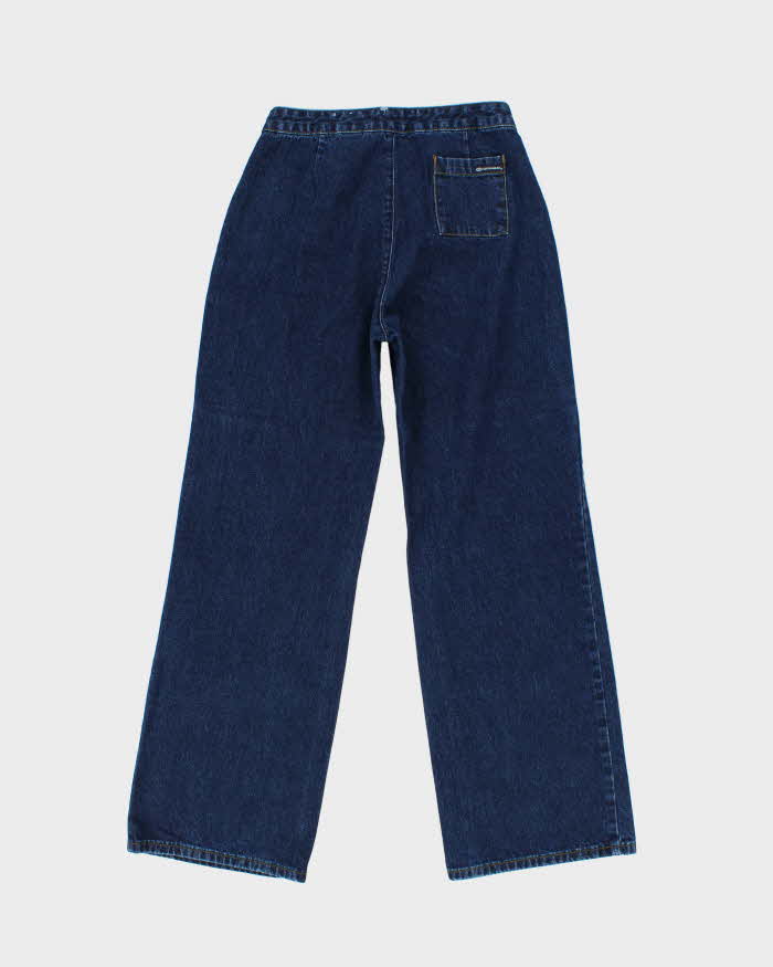 Vintage 1990s Union Bay Indigo Sailor Wide Leg Women's Denim Jeans - W28 L30