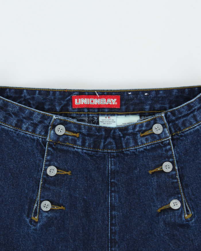Vintage 1990s Union Bay Indigo Sailor Wide Leg Women's Denim Jeans - W28 L30