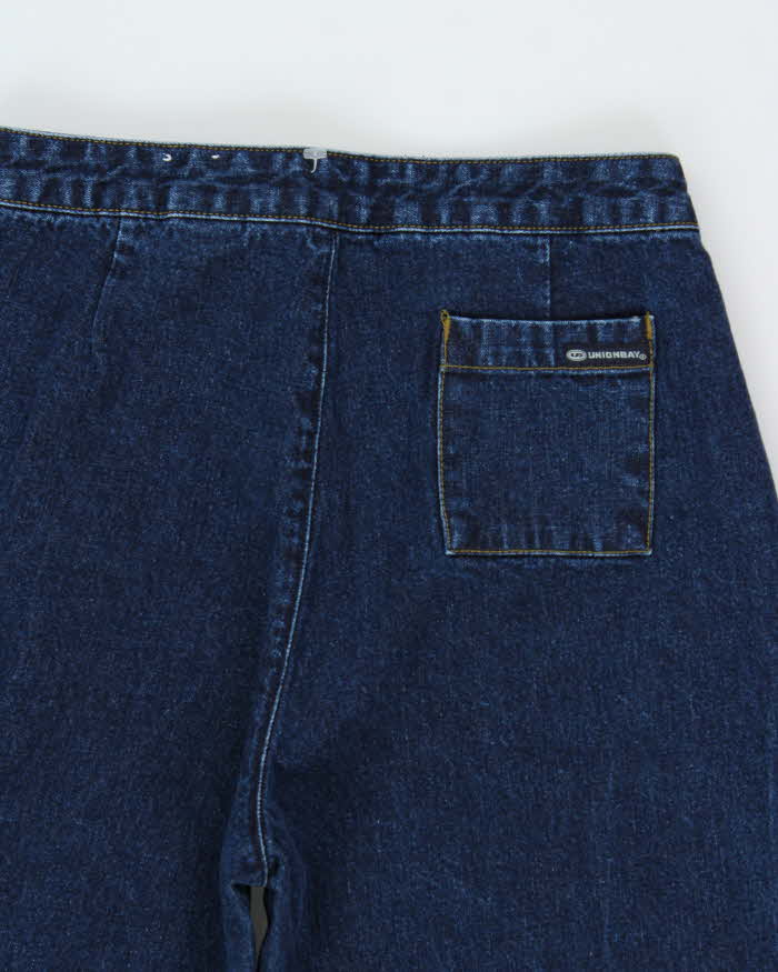 Vintage 1990s Union Bay Indigo Sailor Wide Leg Women's Denim Jeans - W28 L30
