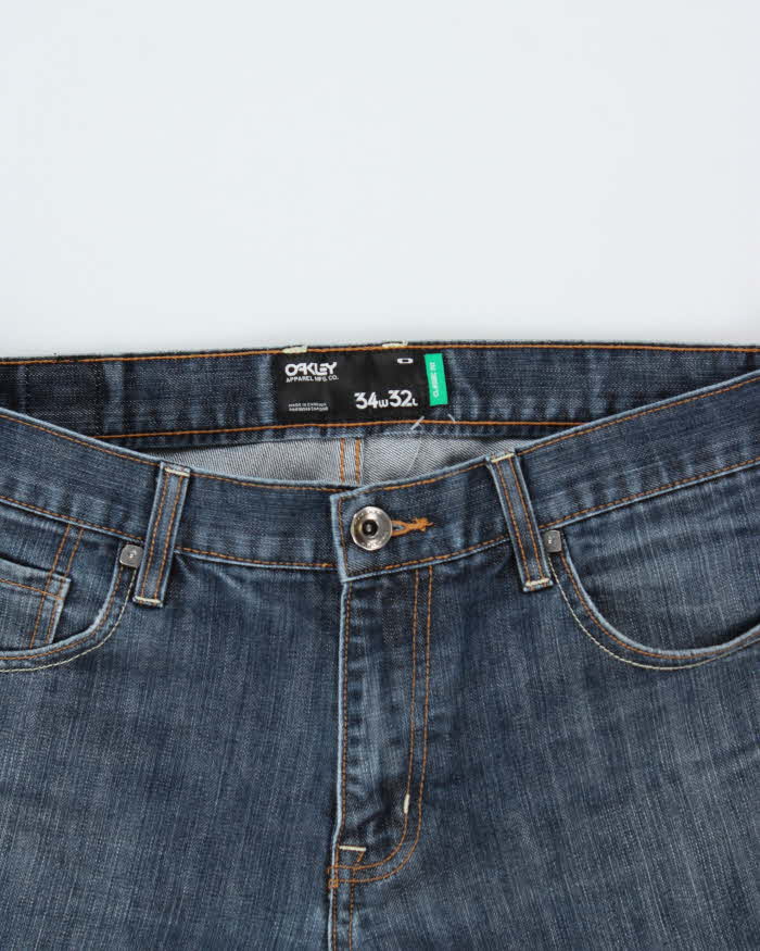 Vintage Y2K Oakley Raw Denim Wide Leg Jeans - W35 L32