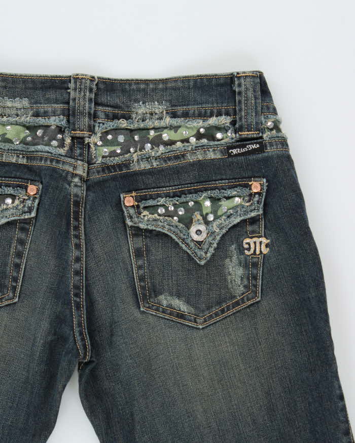 Vintage Y2k 00s Miss Me Camouflage Diamanté Jeans - W30 L34