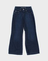 Vintage Silver Wide Flare Leg Jeans - W27 L31