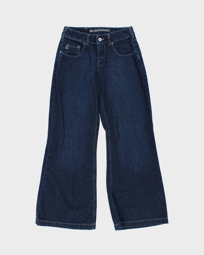 Vintage Silver Wide Flare Leg Jeans - W27 L31