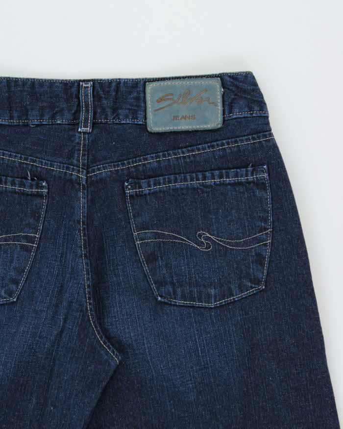 Vintage Silver Wide Flare Leg Jeans - W27 L31