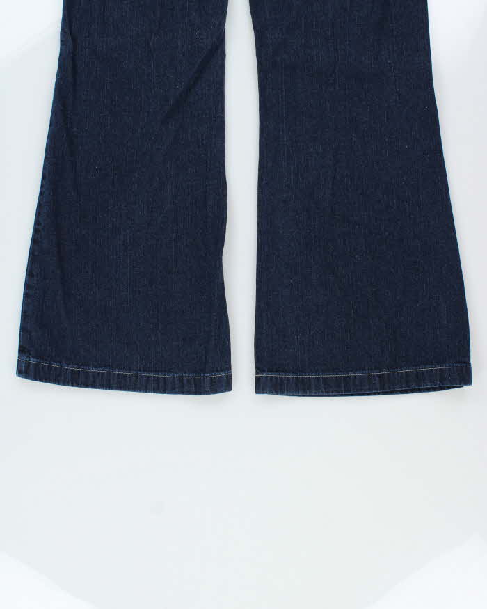 Vintage Silver Wide Flare Leg Jeans - W27 L31