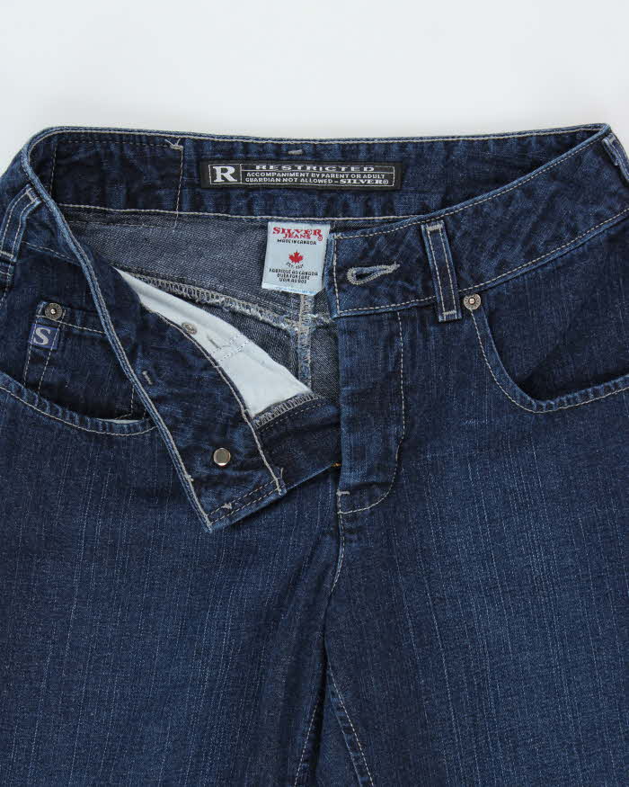 Vintage Silver Wide Flare Leg Jeans - W27 L31