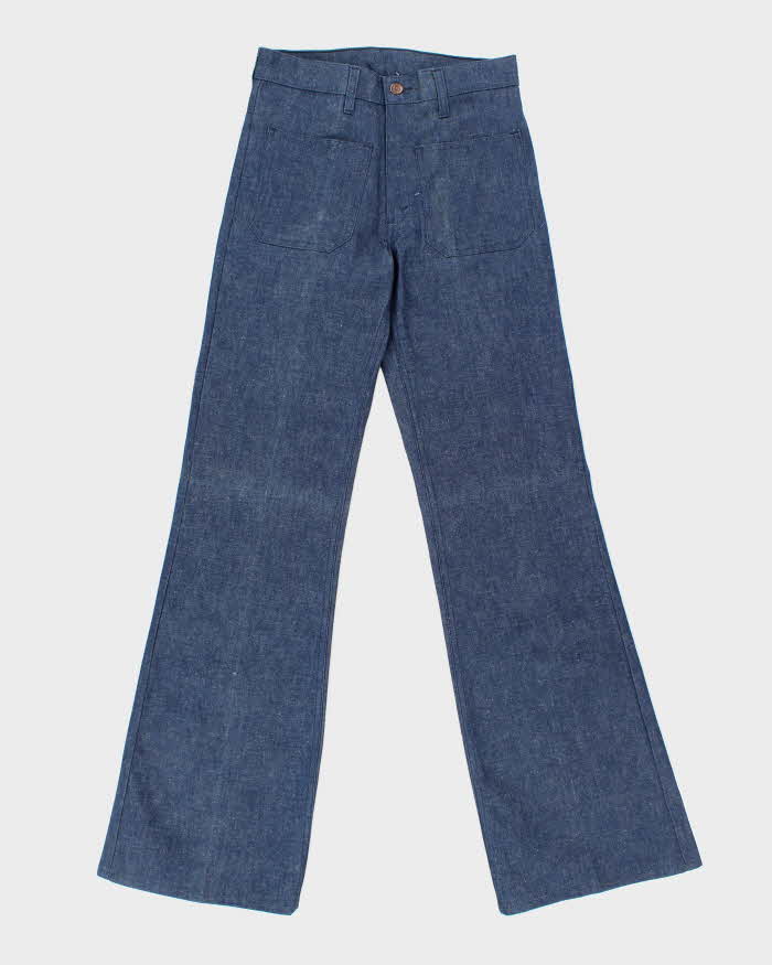 DSWT Vintage 1973 Levi's Shipmates Big E Raw Denim Women's High Waisted Flared Bell Bottom Jeans - W28 L35
