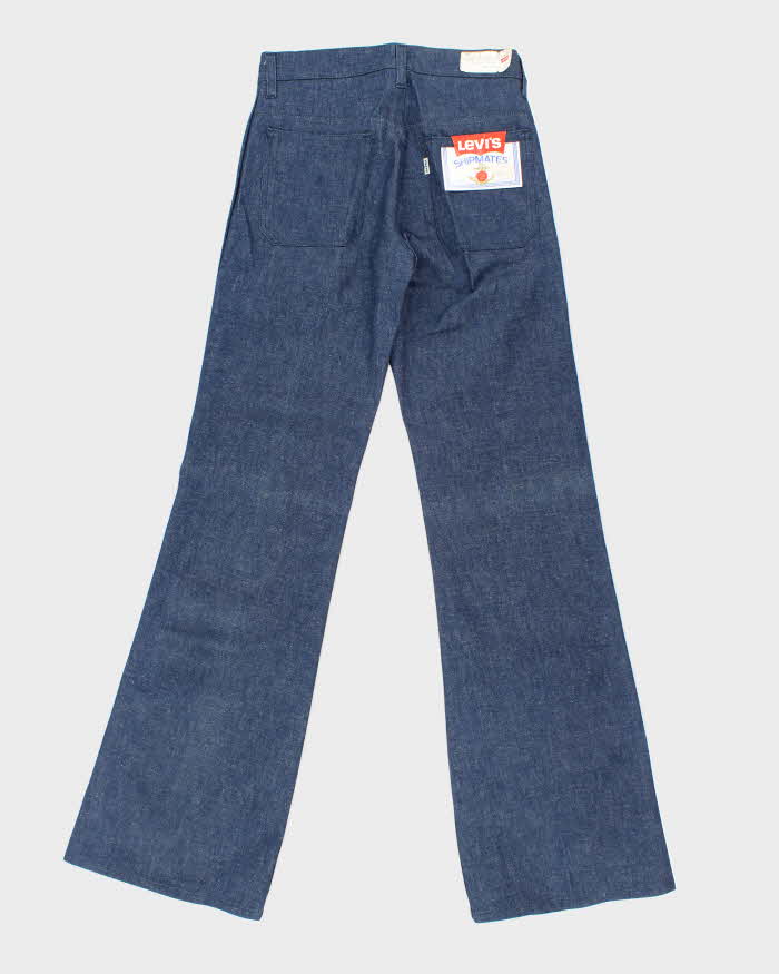 DSWT Vintage 1973 Levi's Shipmates Big E Raw Denim Women's High Waisted Flared Bell Bottom Jeans - W28 L35