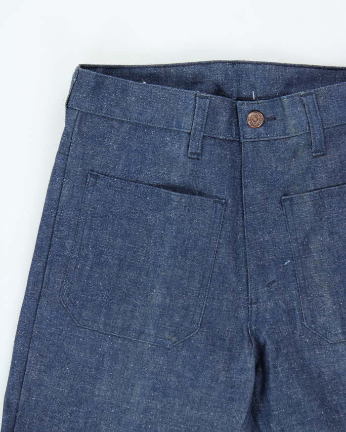 DSWT Vintage 1973 Levi's Shipmates Big E Raw Denim Women's High Waisted Flared Bell Bottom Jeans - W28 L35