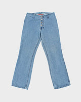 Vintage 1990s Silver Clothing Women''s Mid Rise Denim Bootcut Jeans - W30 L29