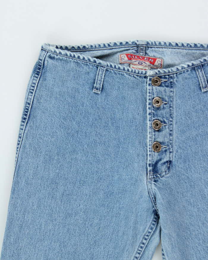 Vintage 1990s Silver Clothing Women''s Mid Rise Denim Bootcut Jeans - W30 L29