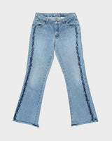 Vintage 1990s Liquid Barbed Wire Flare Jeans - W32 L32