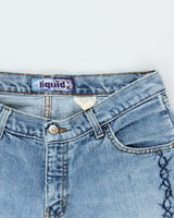 Vintage 1990s Liquid Barbed Wire Flare Jeans - W32 L32