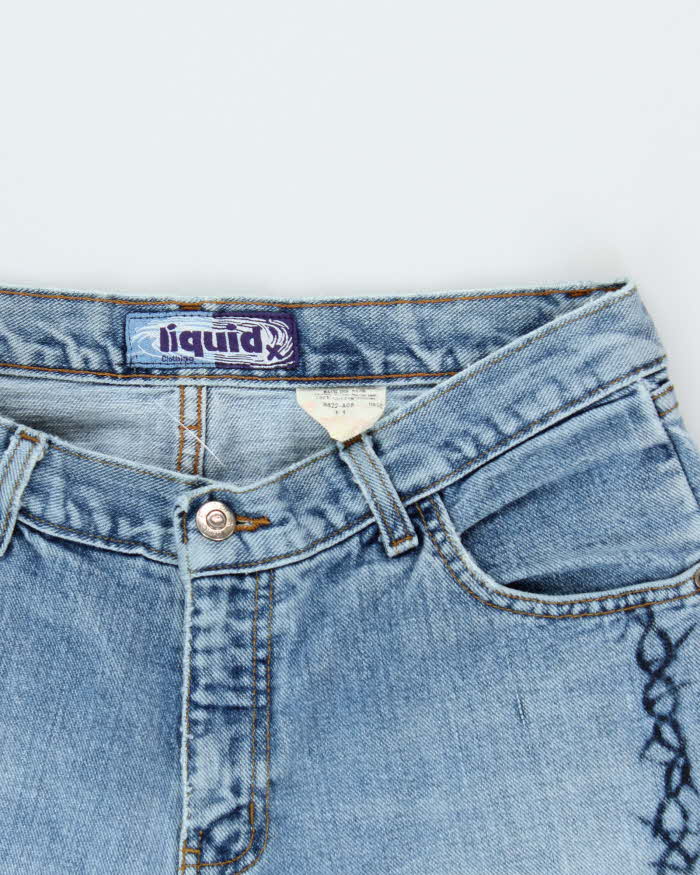 Vintage 1990s Liquid Barbed Wire Flare Jeans - W32 L32