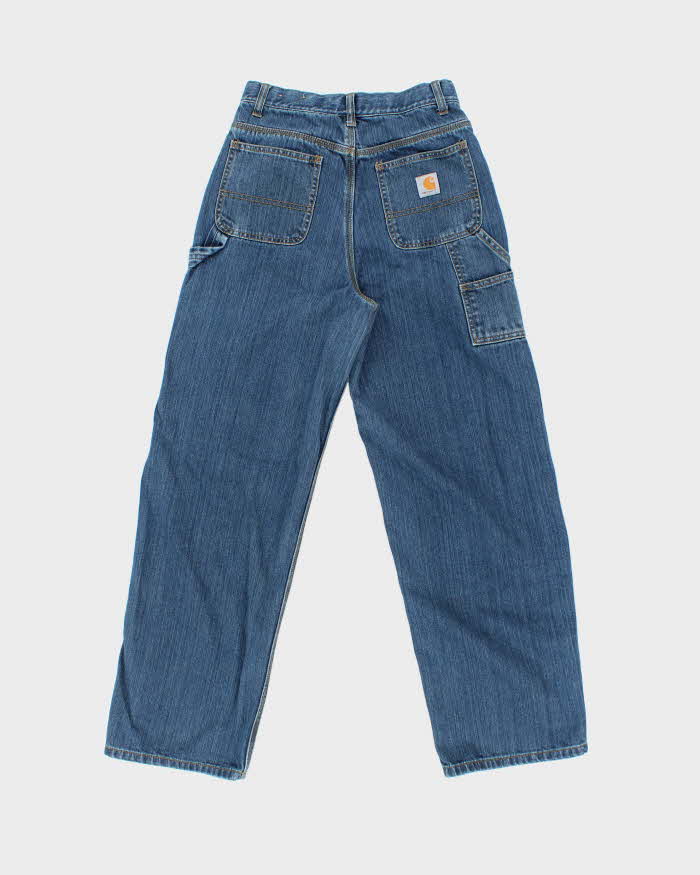 Vintage Y2K 00s Carhartt Women's High Waisted Wide Leg Denim Carpenter Jeans - W26 L29